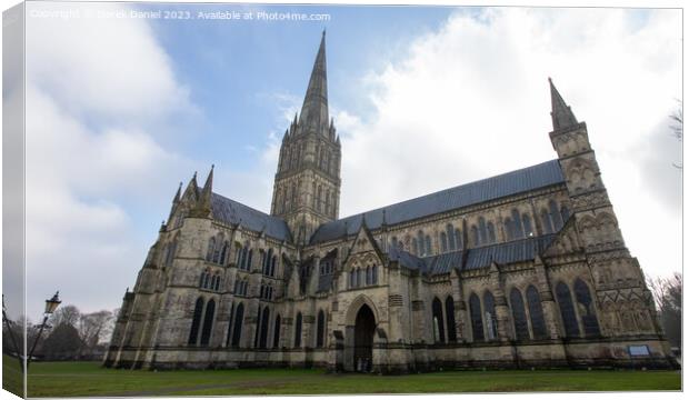 Heavenly Beauty of Salisbury Cathedral Canvas Print by Derek Daniel