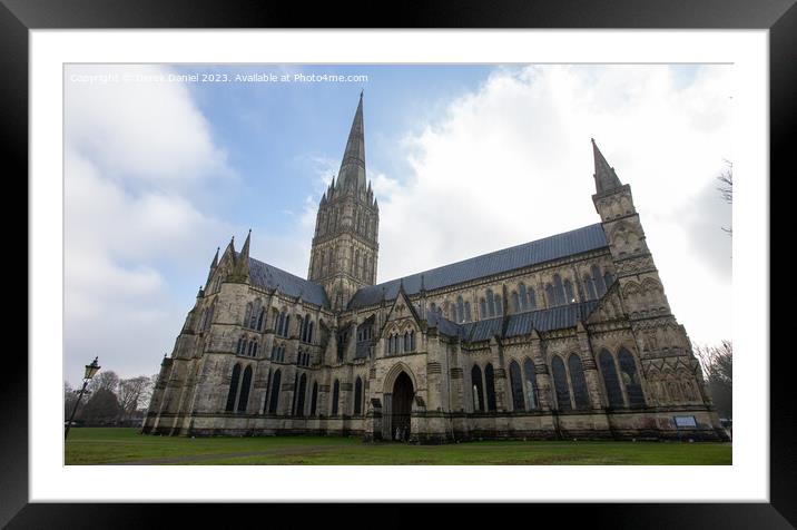 Heavenly Beauty of Salisbury Cathedral Framed Mounted Print by Derek Daniel