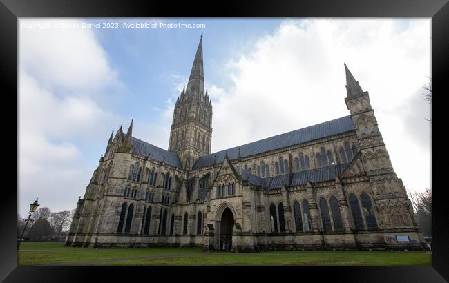 Heavenly Beauty of Salisbury Cathedral Framed Print by Derek Daniel