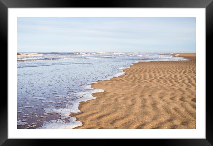 Rising tide on Ainsdale beach Framed Mounted Print by Jason Wells