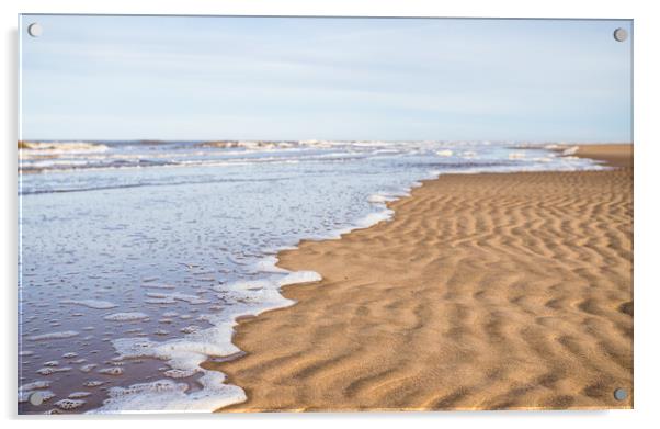 Rising tide on Ainsdale beach Acrylic by Jason Wells