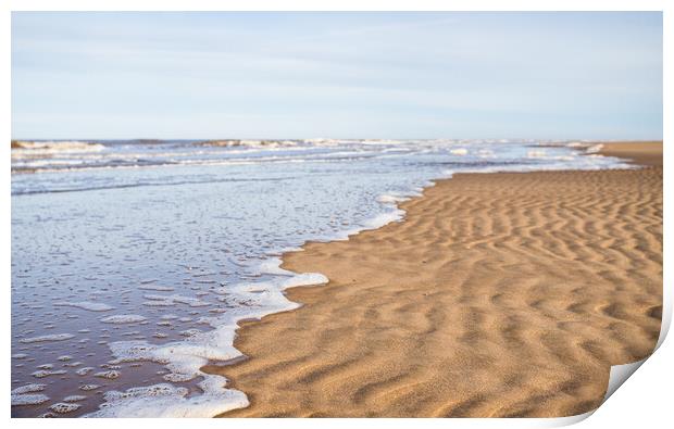 Rising tide on Ainsdale beach Print by Jason Wells
