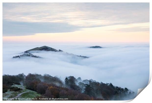 Majestic Sunrise over the Malvern Hills Print by Bruce Little