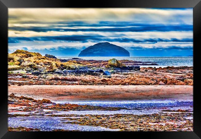 Evening at Ailsa Craig Framed Print by Valerie Paterson