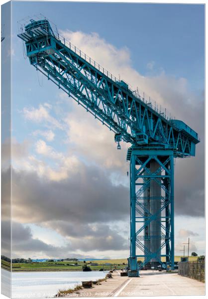 Clydebank Titan Crane Approach Angle Canvas Print by Antony McAulay