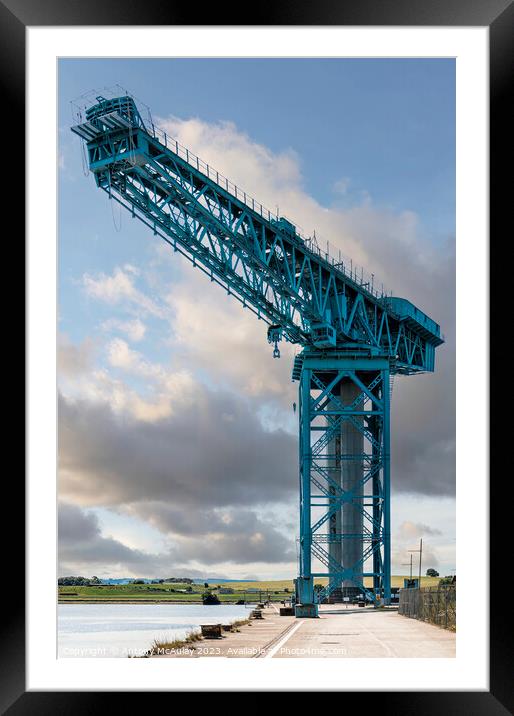 Clydebank Titan Crane Approach Angle Framed Mounted Print by Antony McAulay