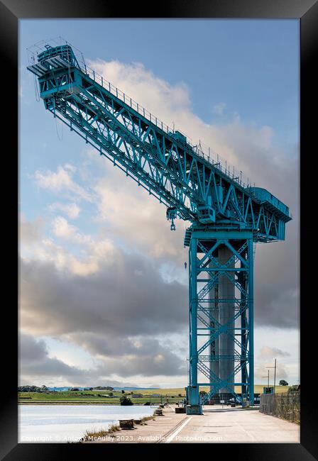 Clydebank Titan Crane Approach Angle Framed Print by Antony McAulay