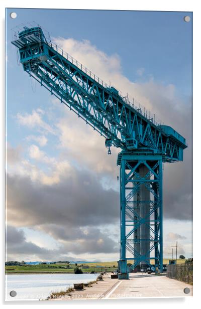 Clydebank Titan Crane Approach Angle Acrylic by Antony McAulay