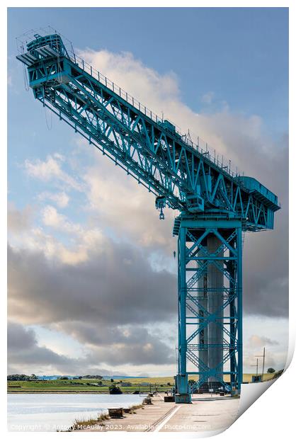 Clydebank Titan Crane Approach Angle Print by Antony McAulay