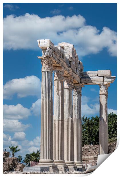 Side Temple of Apollo Print by Antony McAulay