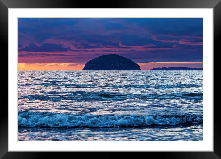Sunset over Ailsa Craig Framed Mounted Print by Valerie Paterson
