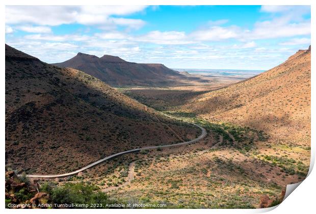 Klipspringer Pass, Karoo National Park Print by Adrian Turnbull-Kemp