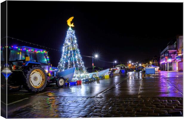 Filey Christmas Tree Canvas Print by Tim Hill