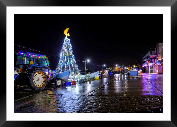 Filey Christmas Tree Framed Mounted Print by Tim Hill