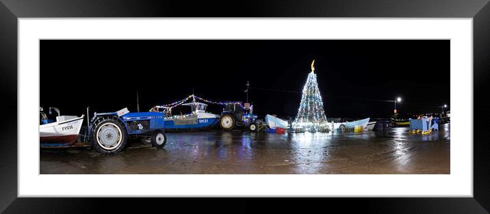 Filey Christmas Tree Panoramic Framed Mounted Print by Tim Hill