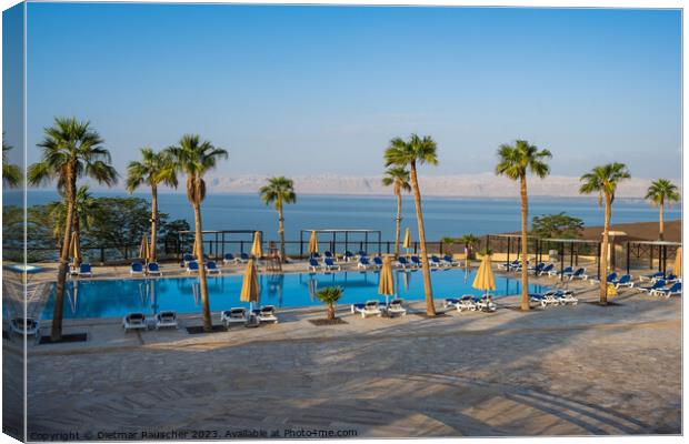 Dead Sea Beach Resort in Jordan Canvas Print by Dietmar Rauscher