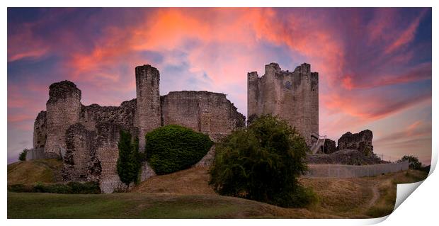 Unleashing the Charm of Conisbrough Castle Print by Tim Hill