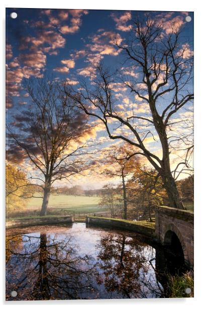 Autumn Sunset Wakefield Acrylic by Tim Hill