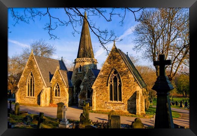 The Haunting Beauty of Pontefract Cemetery Chapel Framed Print by Tim Hill