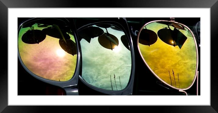 Sunglasses V Framed Mounted Print by Glen Allen