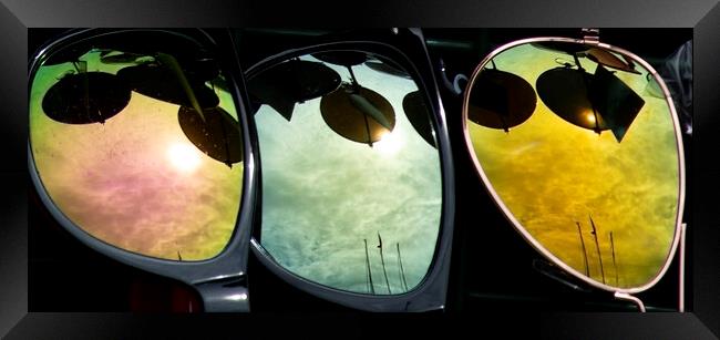 Sunglasses V Framed Print by Glen Allen