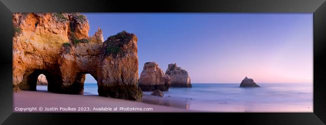 Algarve panorama, Portugal Framed Print by Justin Foulkes