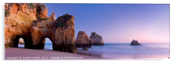 Algarve panorama, Portugal Acrylic by Justin Foulkes