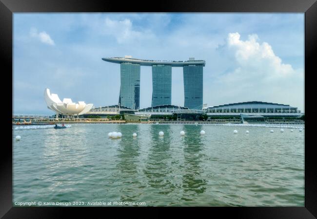 Marina Bay Sands Hotel, Expo & Convention Center Framed Print by Kasia Design