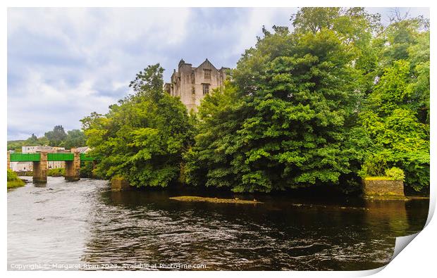 Donegal Castle overlooking the River Eske. Print by Margaret Ryan
