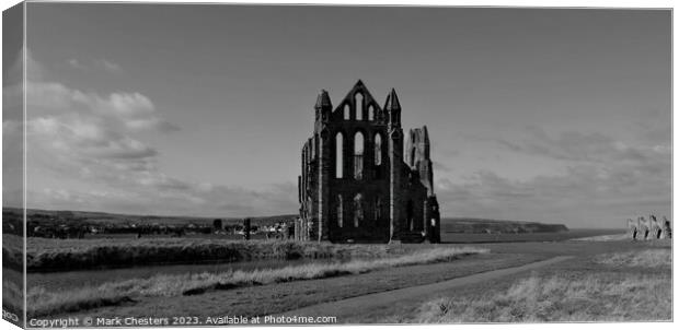 Majestic Ruins of Whitby Abbey Canvas Print by Mark Chesters