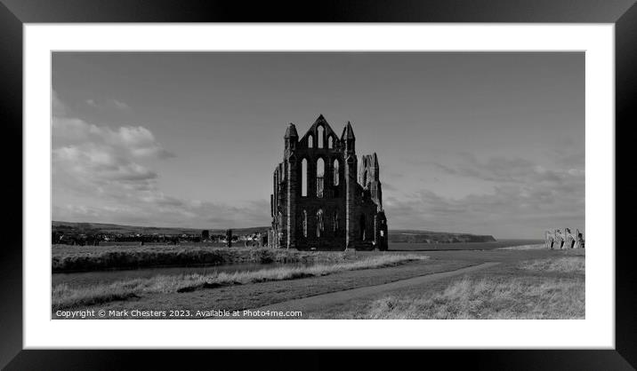 Majestic Ruins of Whitby Abbey Framed Mounted Print by Mark Chesters