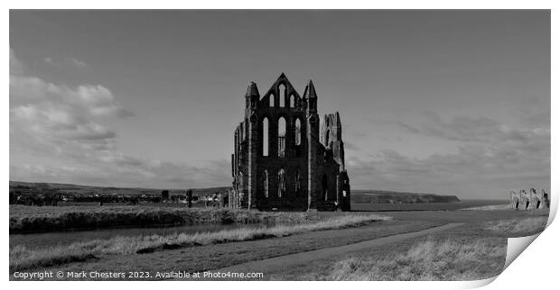 Majestic Ruins of Whitby Abbey Print by Mark Chesters