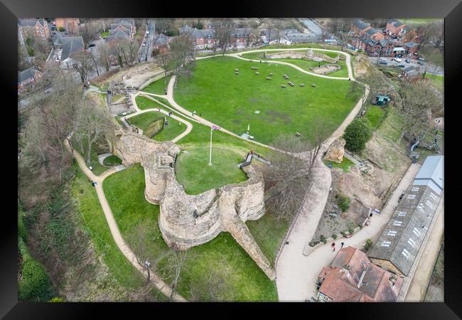 Pontefract Castle From The Air Framed Print by Apollo Aerial Photography