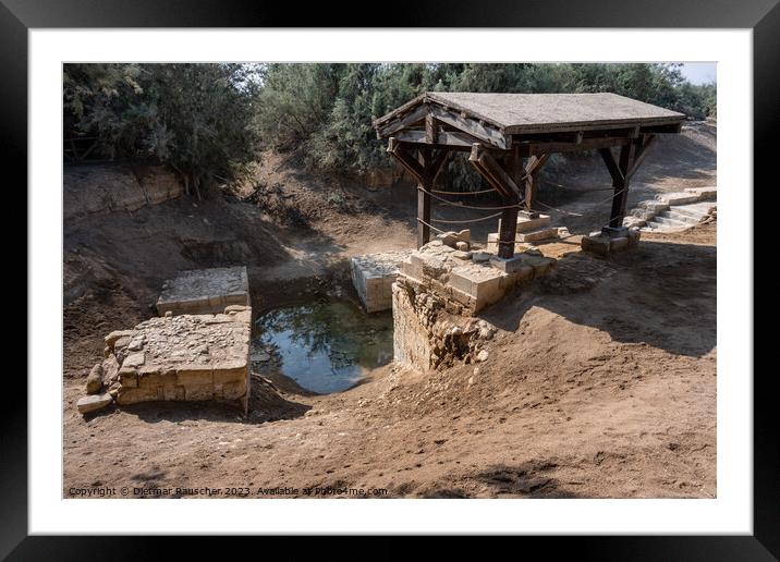 Baptism Site of Jesus in Bethany Beyond Jordan Framed Mounted Print by Dietmar Rauscher