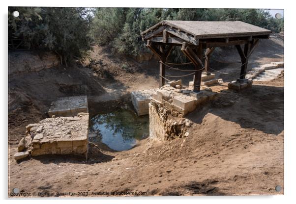Baptism Site of Jesus in Bethany Beyond Jordan Acrylic by Dietmar Rauscher