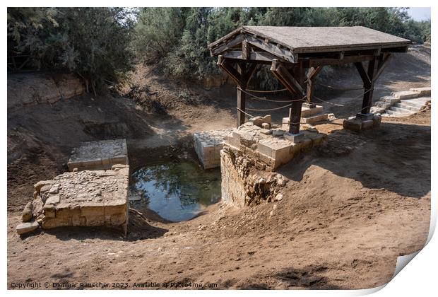 Baptism Site of Jesus in Bethany Beyond Jordan Print by Dietmar Rauscher