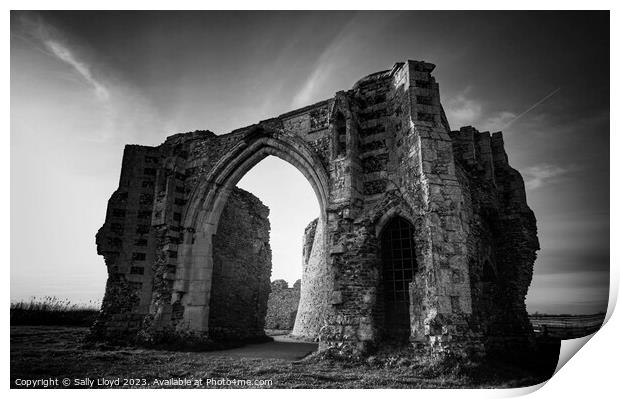 Mystical St Benets Abbey Ruins Print by Sally Lloyd