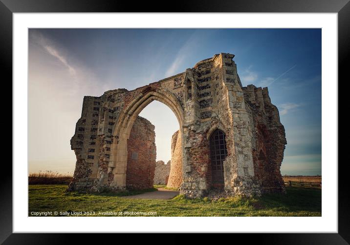 The Timeless Charm of St Benets Abbey Ruins Framed Mounted Print by Sally Lloyd