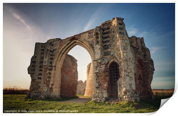 The Timeless Charm of St Benets Abbey Ruins Print by Sally Lloyd
