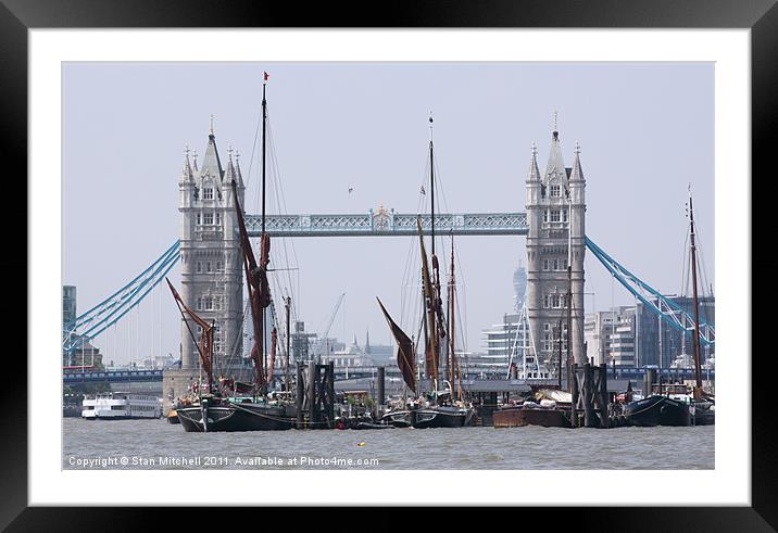 Below Tower Bridge Framed Mounted Print by Stan Mitchell