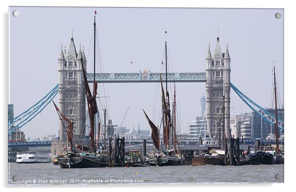 Below Tower Bridge Acrylic by Stan Mitchell
