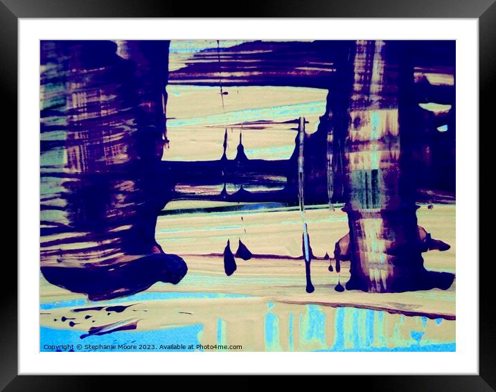 Acrylic abstract Framed Mounted Print by Stephanie Moore