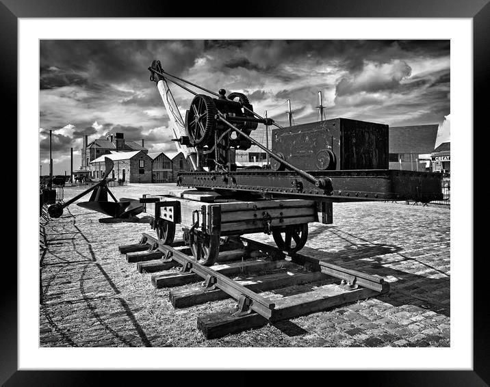 Old Crane, Canning Dock, Liverpool Framed Mounted Print by Darren Galpin