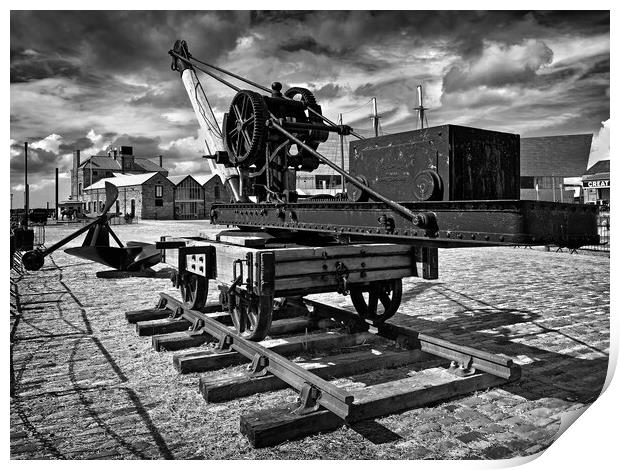 Old Crane, Canning Dock, Liverpool Print by Darren Galpin
