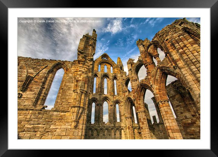 Whitby Abbey, North Yorkshire Framed Mounted Print by Derek Daniel