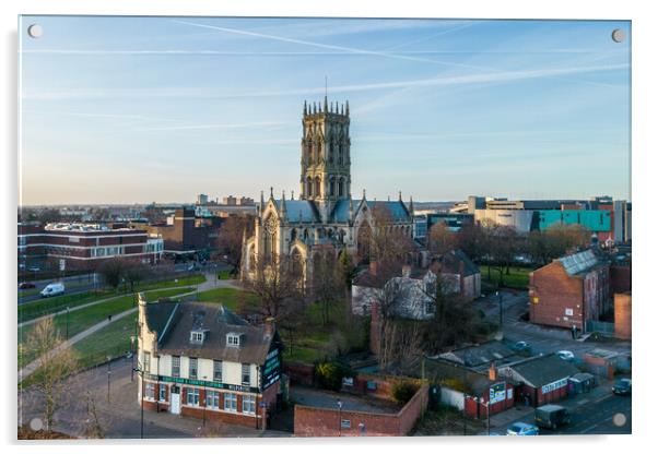 St Georges Church, Doncaster Acrylic by Apollo Aerial Photography