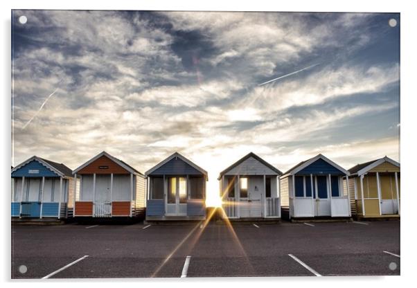 Southwold beach huts Acrylic by Dorringtons Adventures