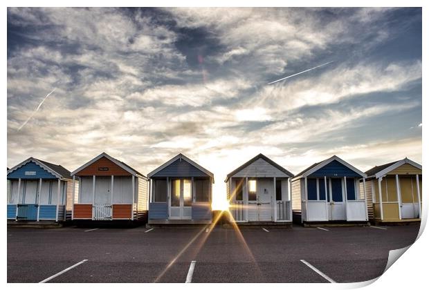 Southwold beach huts Print by Dorringtons Adventures