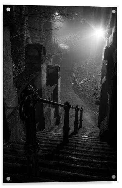 Spooky stairs  Acrylic by Dorringtons Adventures