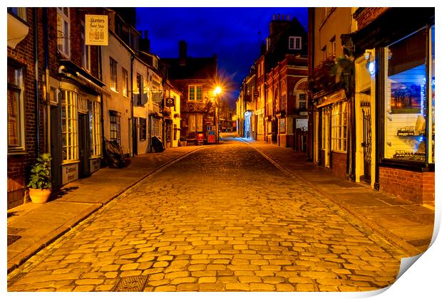 Henrietta Street Whitby Print by Steve Smith